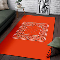 orange decorative rug