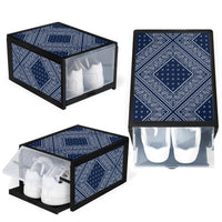 Navy Blue and White Bandana Shoe Organizers