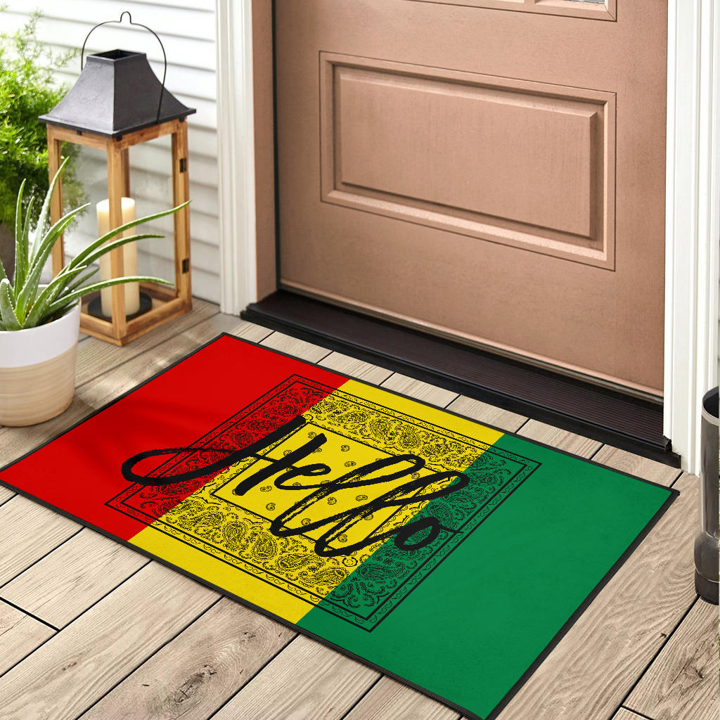 Rasta Bandana Greetings Door Mats