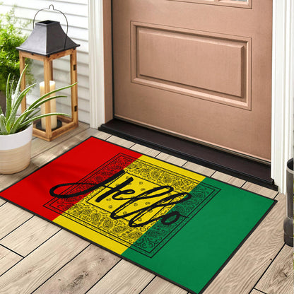 Rasta Bandana Greetings Door Mats