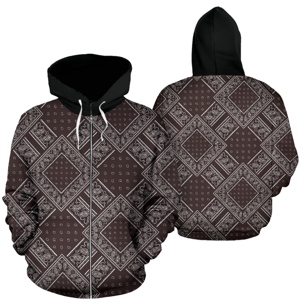 brown zip hoodie