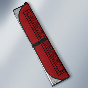 Red and Black Bandana Car Window Shade