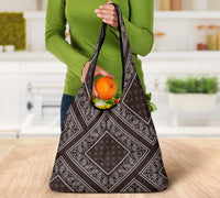 Coffee Brown Bandana Reusable Grocery Bag 3-Pack