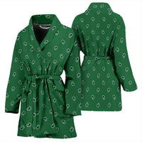 green paisley women's bathrobe