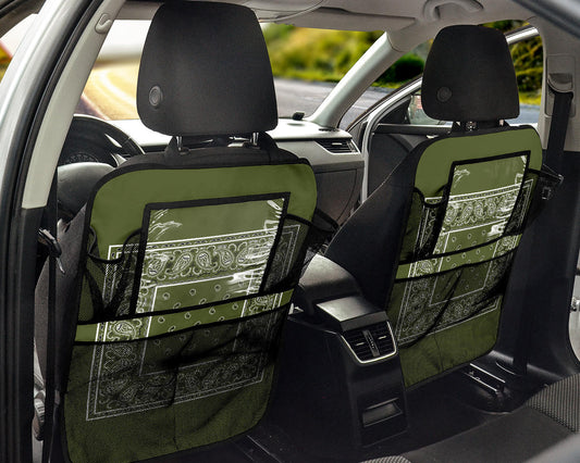 green bandana care seat organizers