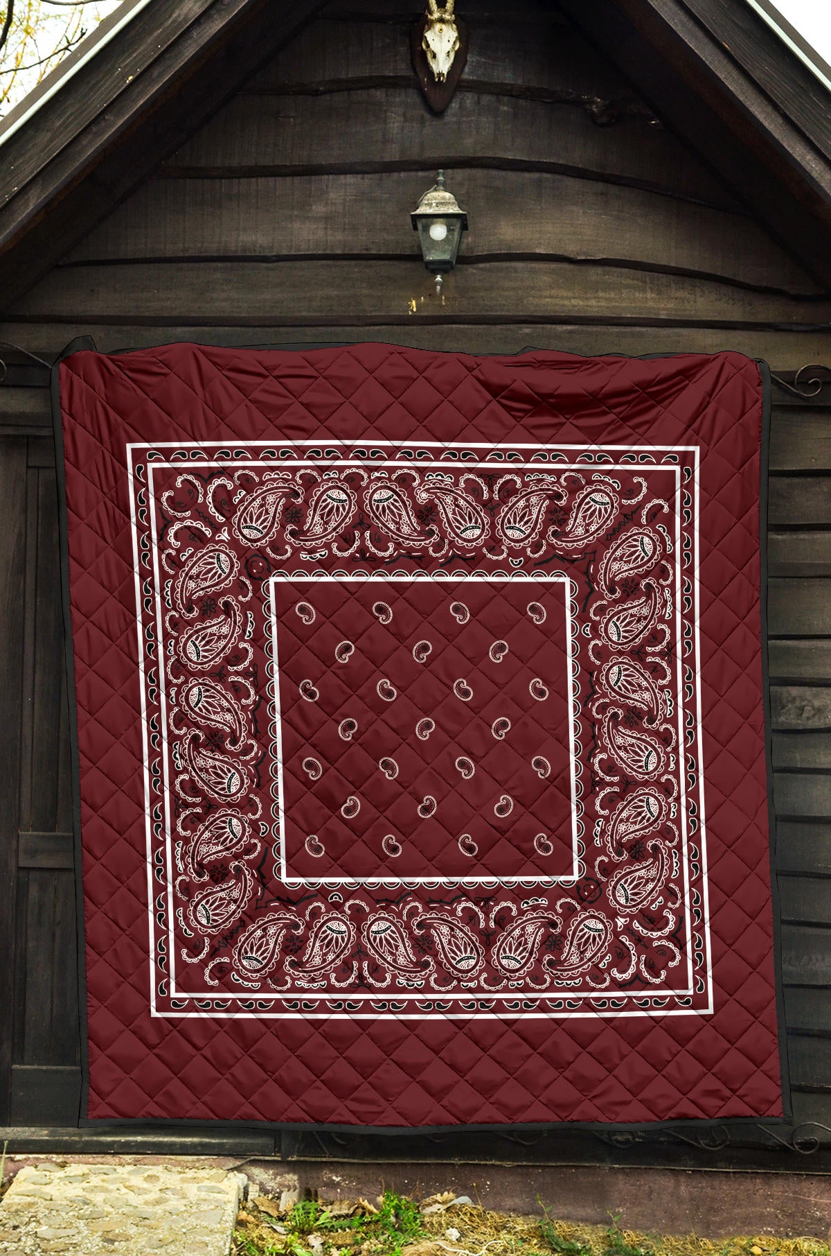 Burgundy Red Bandana Quilts