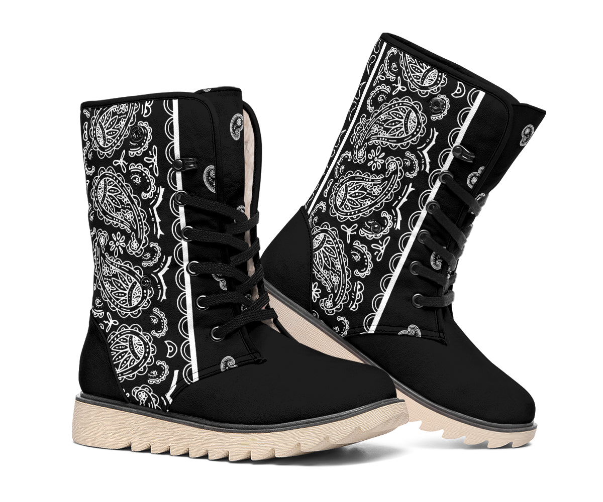 Black Bandana Women's Winter Boots