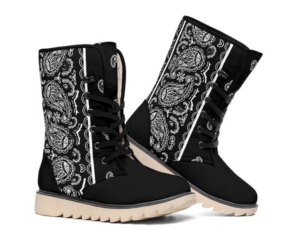 Black Bandana Women's Winter Boots