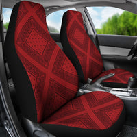 Red and black car seat covers