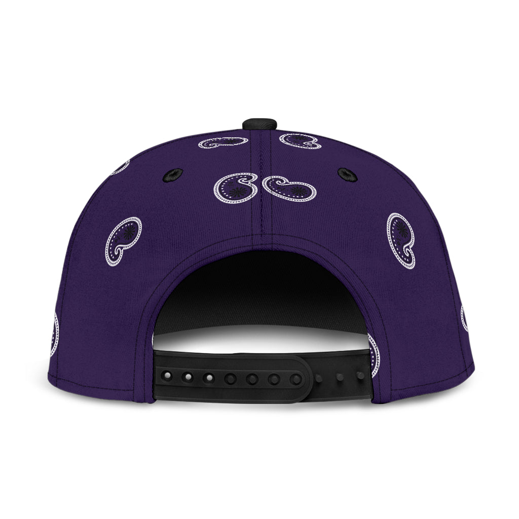 Purple Bandana G Monogram Snap Back Caps