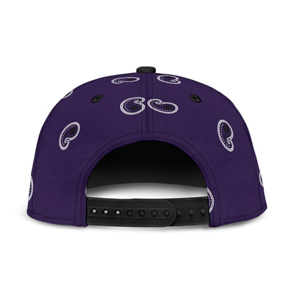 Purple Bandana G Monogram Snap Back Caps