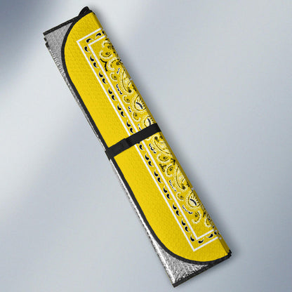 Sunshine Yellow Bandana Car Window Shade