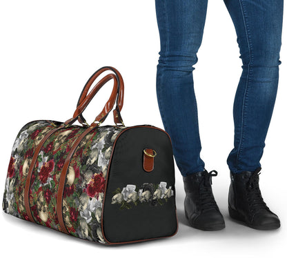 luggage with skulls
