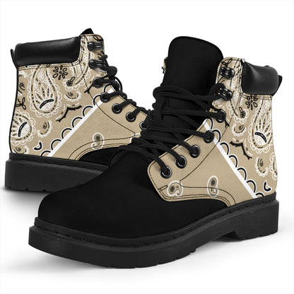 Khaki Bandana Blackout All Season Boots