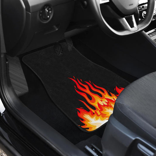 Flame Bandana Auto Mats Set of 4