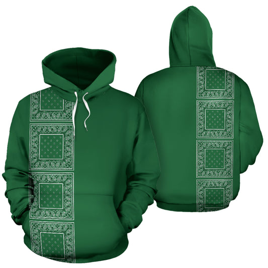 green bandana pullover hoodie