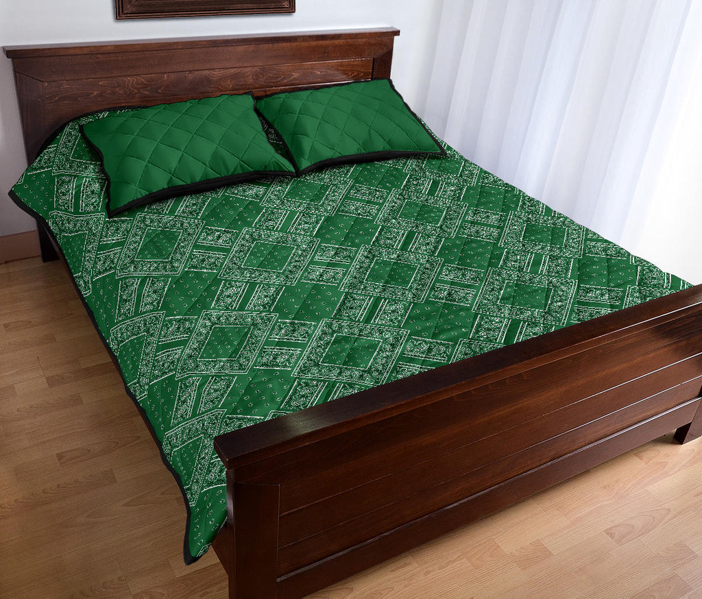 green bandanas bedding
