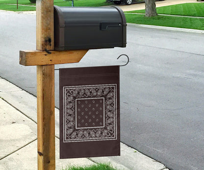 Coffee Brown Bandana Home and Garden Flags