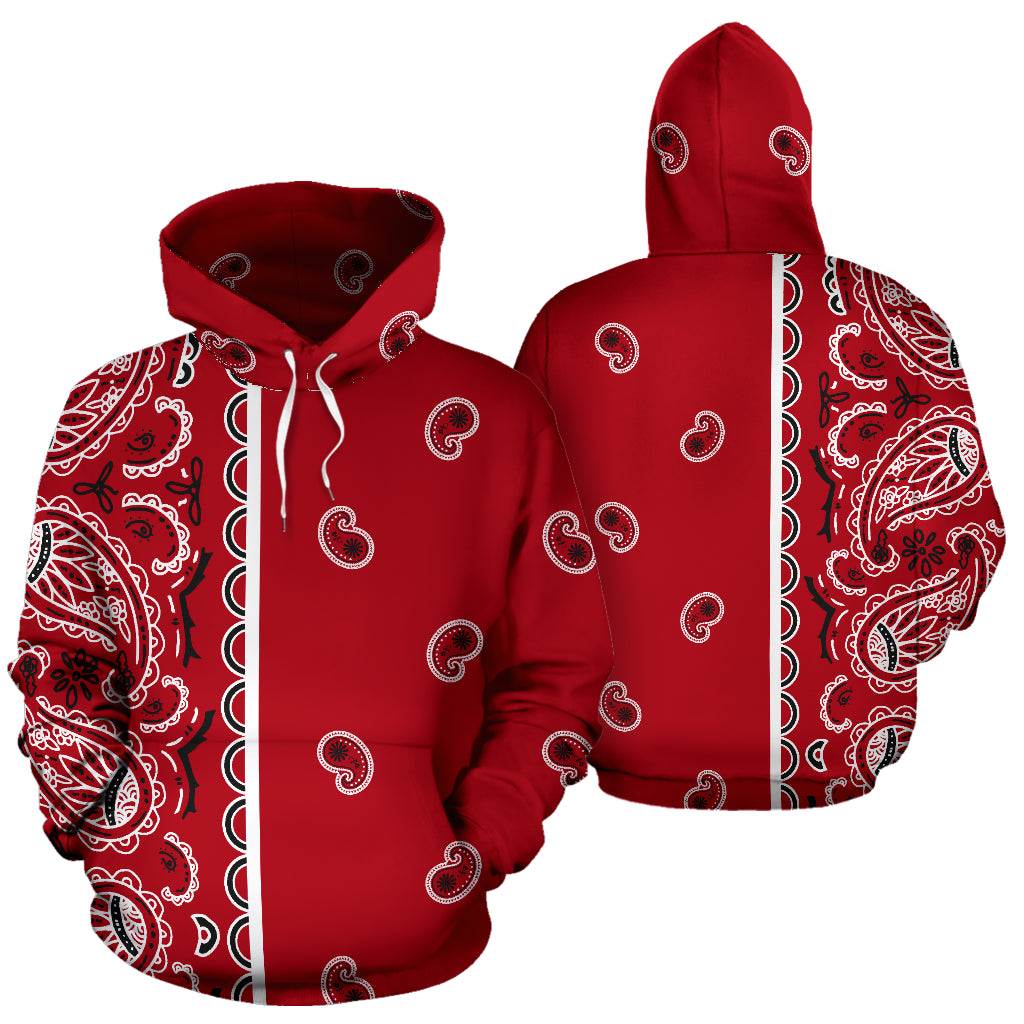 red bandana pullover hoodie