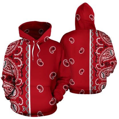 red bandana pullover hoodie