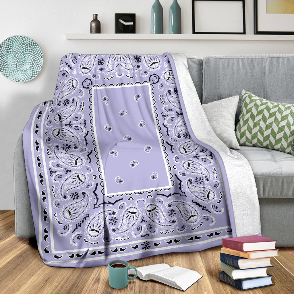 Lavender Bandana Throw Blanket