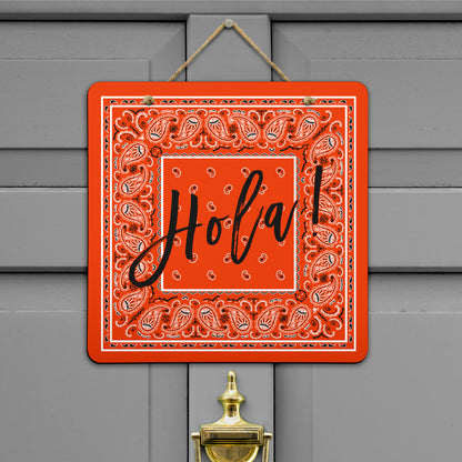 Orange Bandana Door Signs
