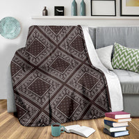 Ultra Plush Coffee Brown Bandana Diamond Throw Blanket