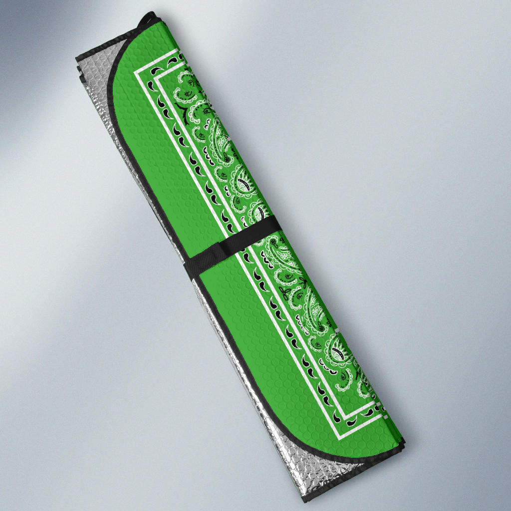 Lime Green Bandana Car Window Shade
