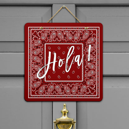 Maroon Bandana Door Signs