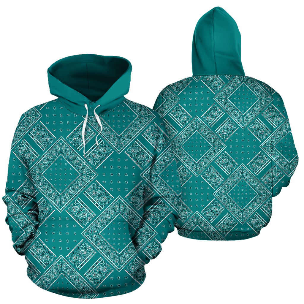 teal bandana hoodie