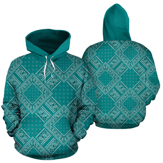 teal bandana hoodie
