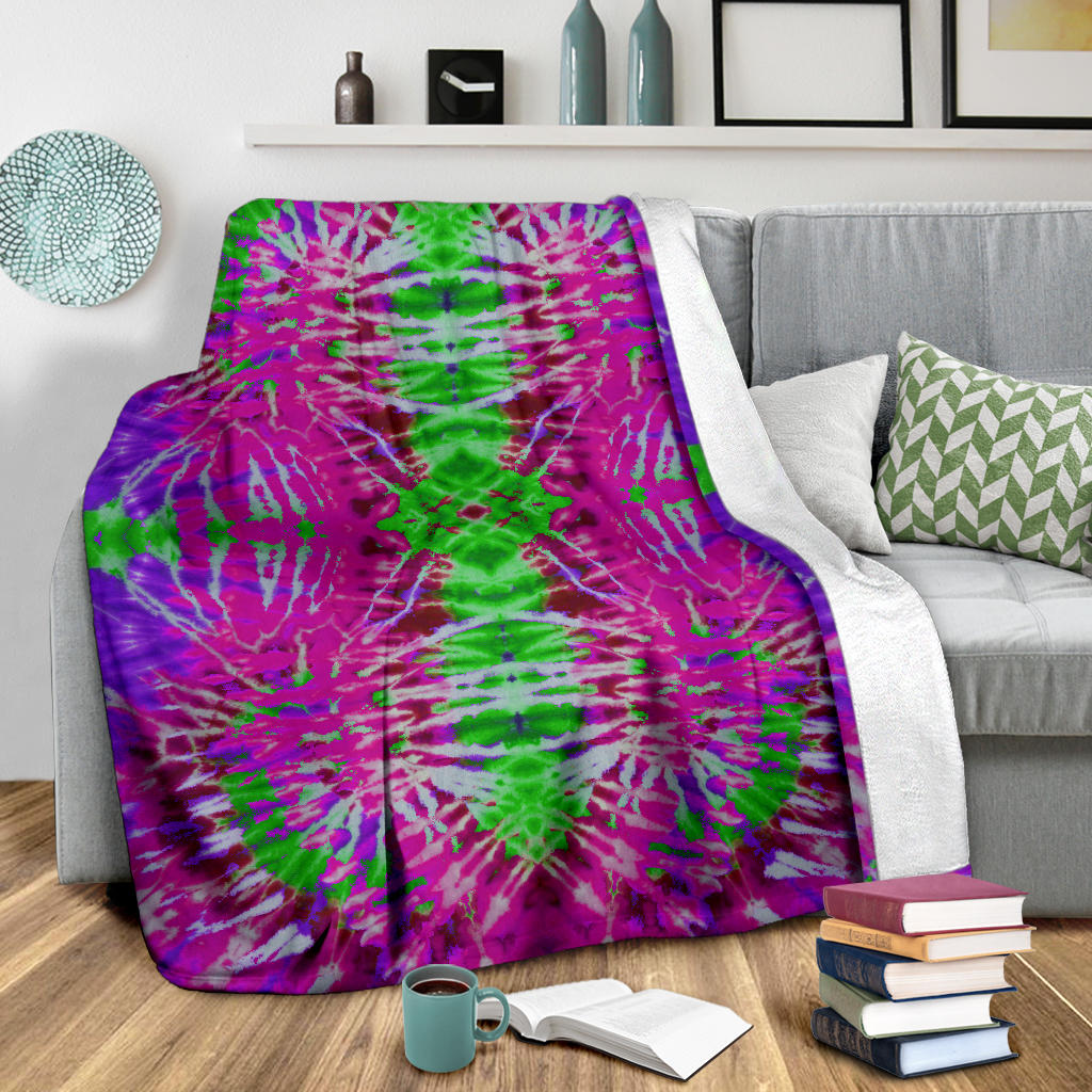Purple Daze Tie Dye Fleece Throw
