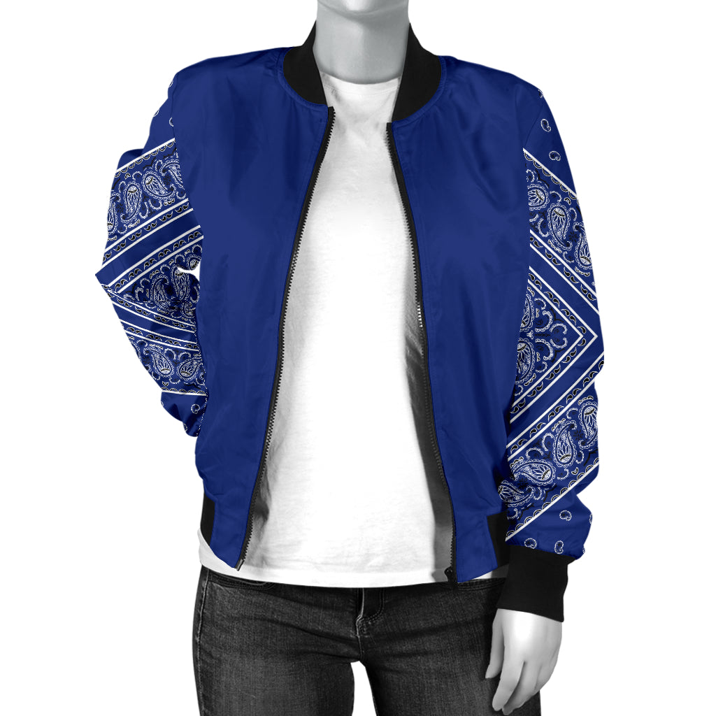 royal blue bandana jacket'