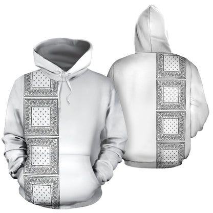 white bandana pullover hoodie