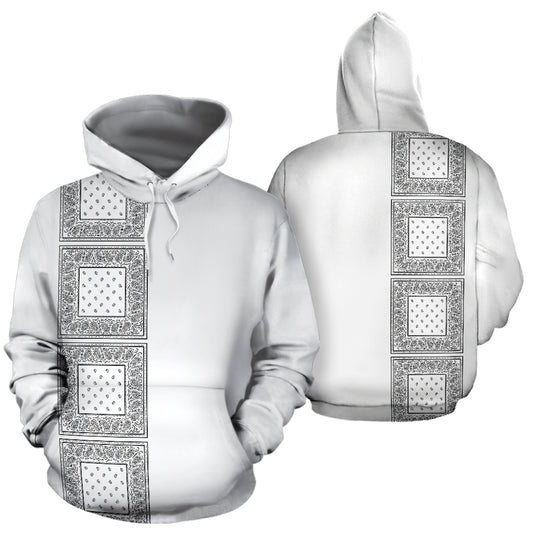 white bandana pullover hoodie