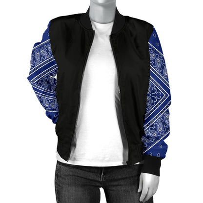 blue bandana print jacket