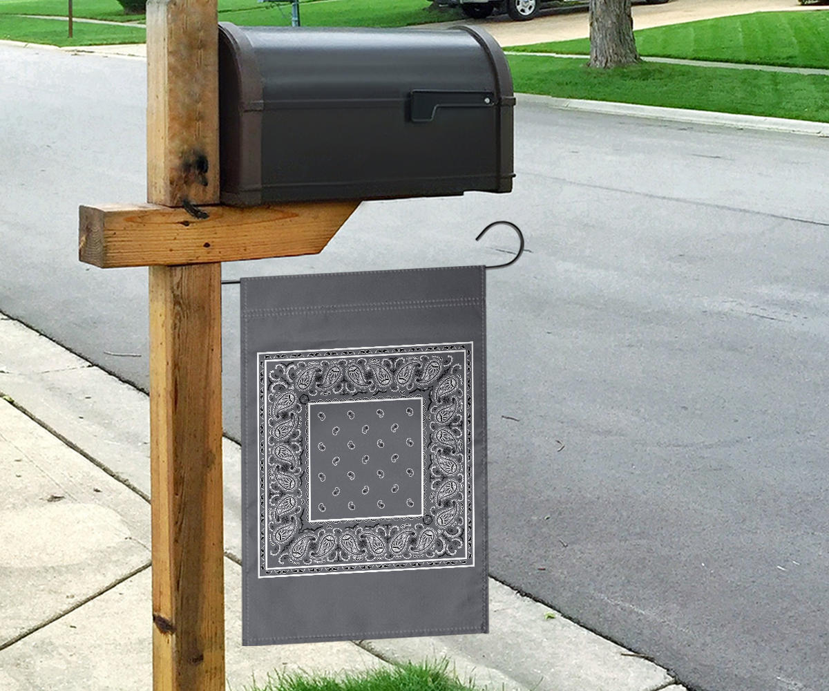 Classic Gray Bandana Home and Garden Flags