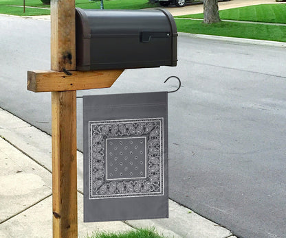 Classic Gray Bandana Home and Garden Flags