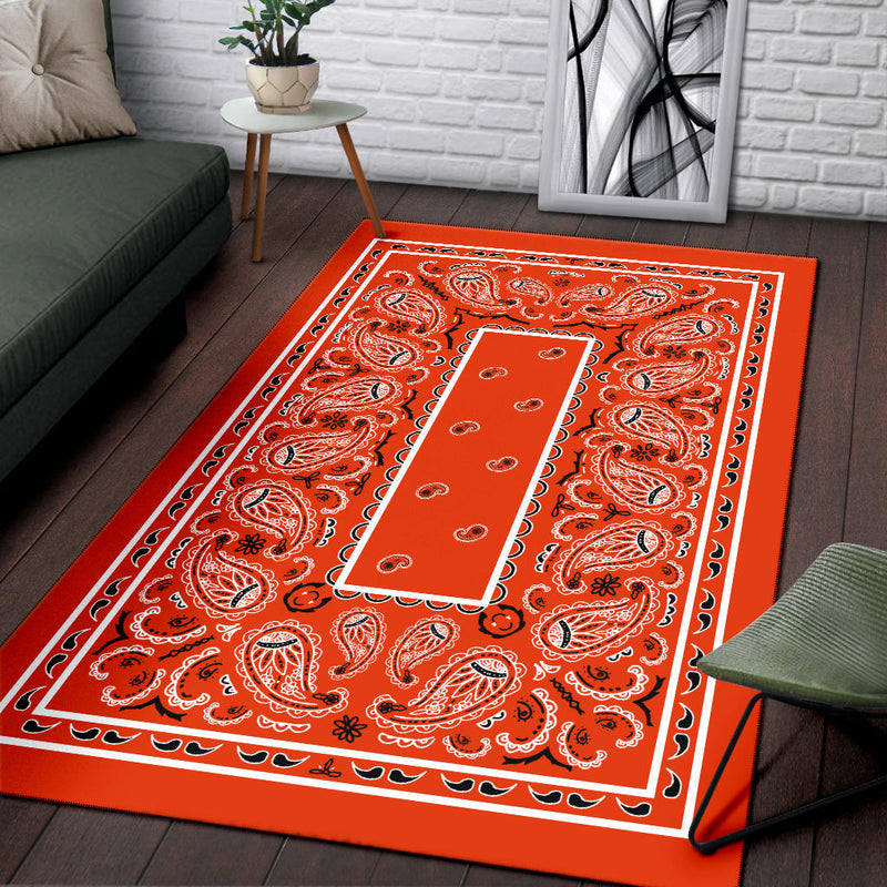 orange throw carpet