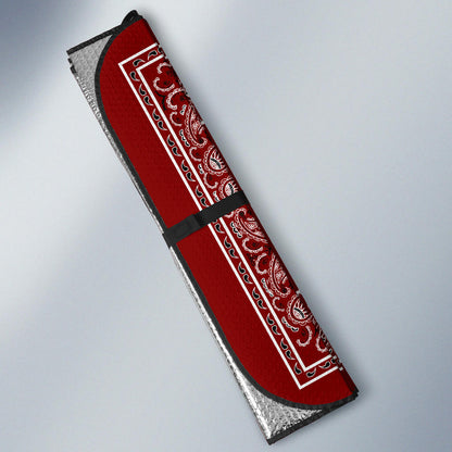 Maroon Bandana Car Window Shade