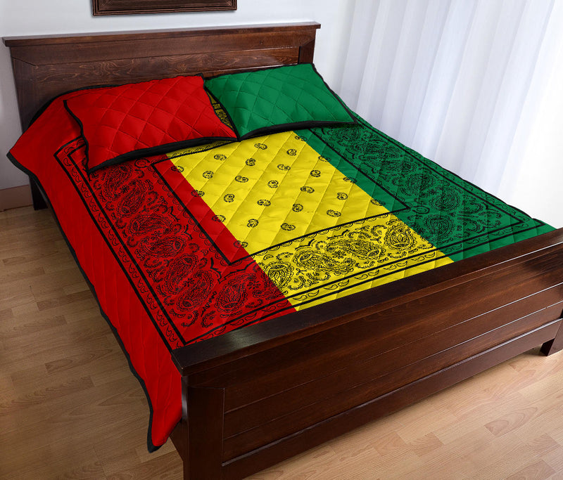 Rasta Bandana Bed Quilts with Shams