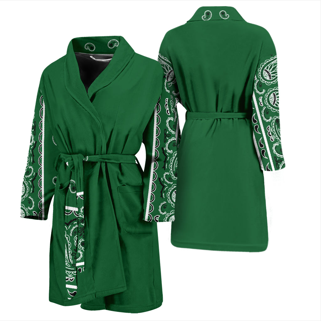 green bandana robe for men