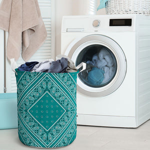 Laundry Hamper - Teal Bandana