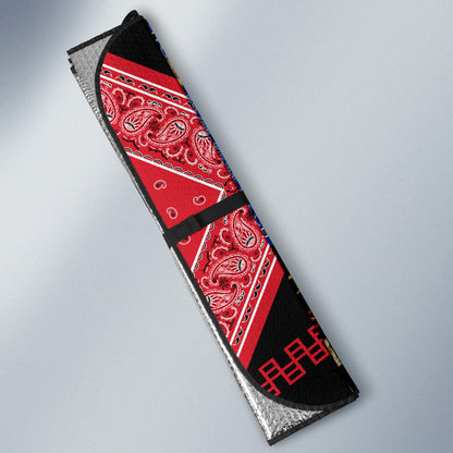 Bandana Car Window Sun Shade Folded