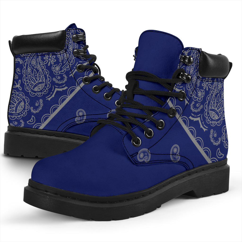 Blue and Gray Bandana All Season Boots