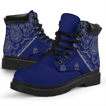 Blue and Gray Bandana All Season Boots