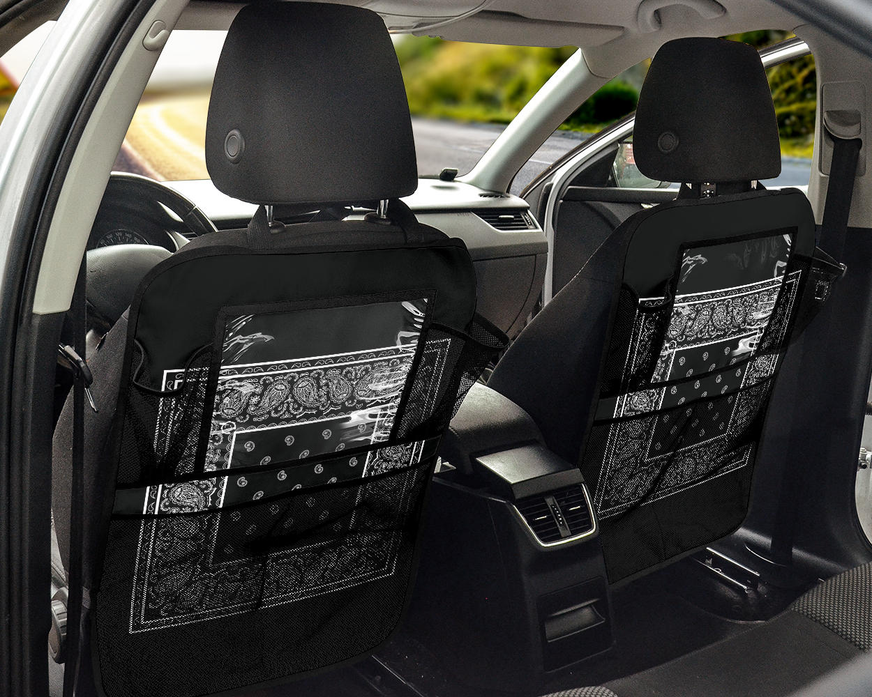 black bandana seat organizers