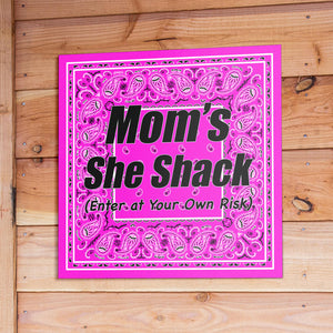 Abruptly Pink Bandana Metal Signs