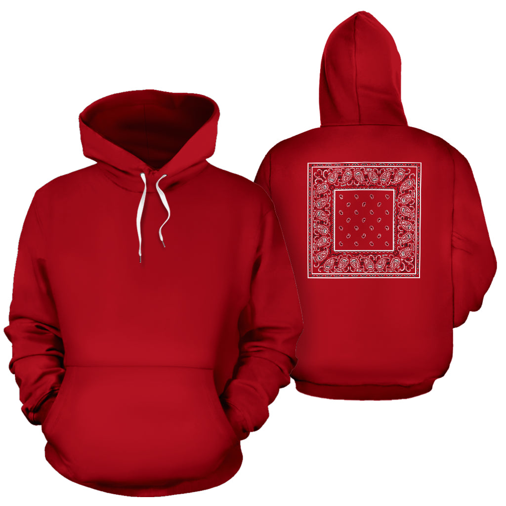 red bandana pullover hoodies