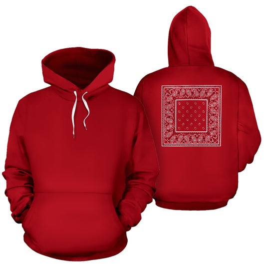 red bandana pullover hoodies